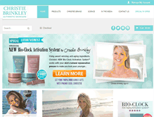 Tablet Screenshot of christiebrinkleyauthenticskincare.com